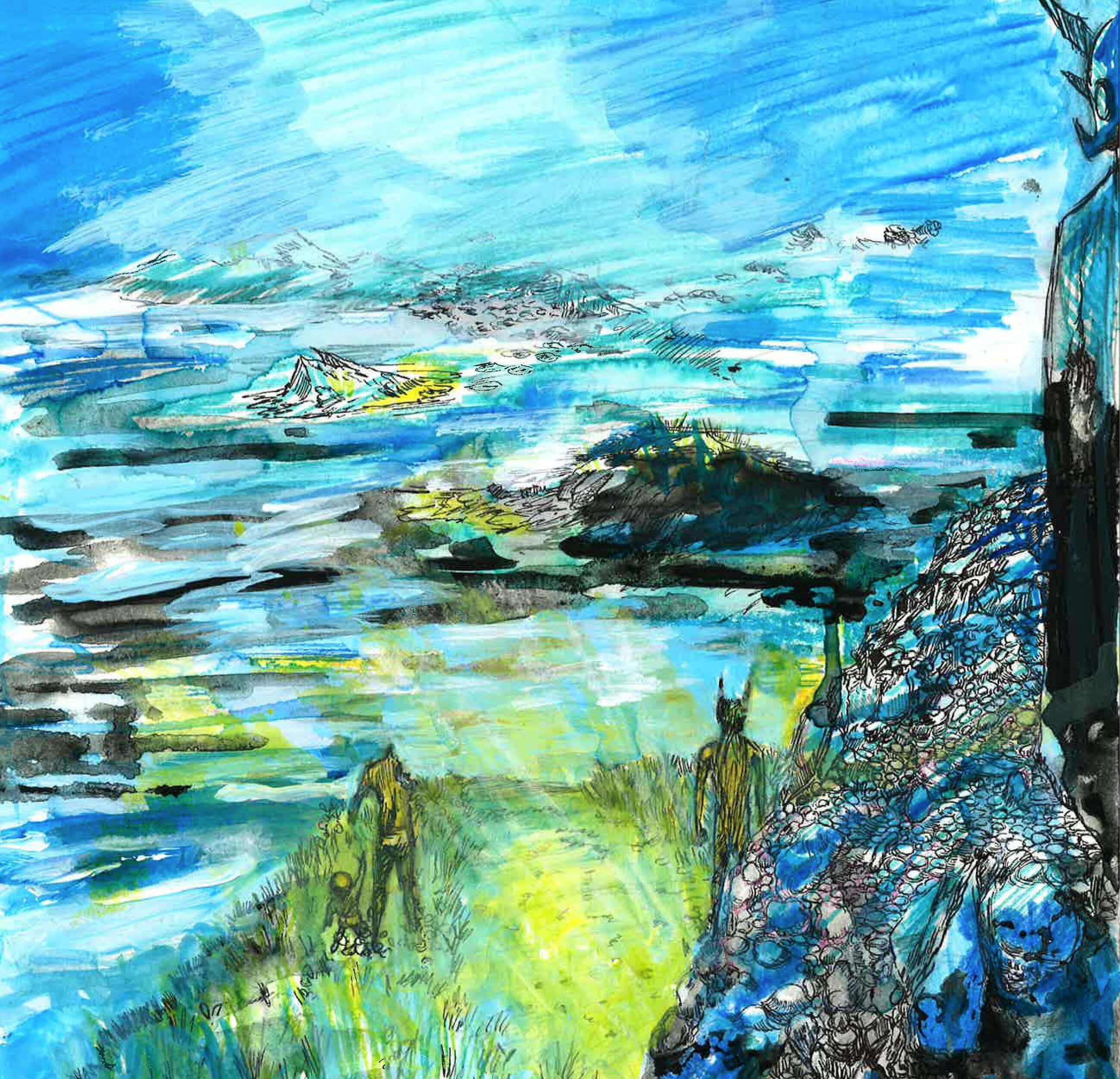 Prayer Temple Outside, drawing