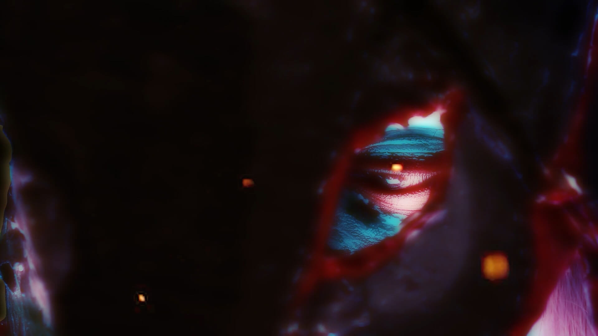 Tian looking into the fire animation still